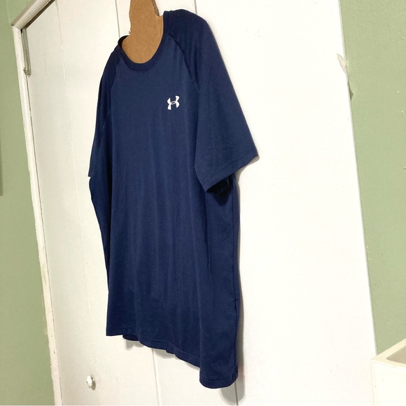 UNDER ARMOUR Loose Fit Heat Gear T shirt Blue Short Sleeves  Casual Mens Large - Picture 3 of 16